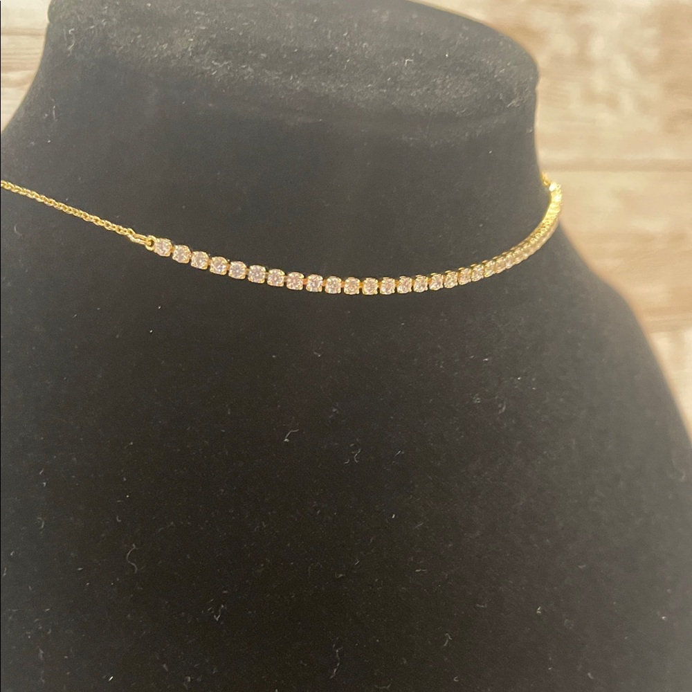 Unwritten Gold and Silver Necklace with Sparkling Accents - Picture 3 of 5